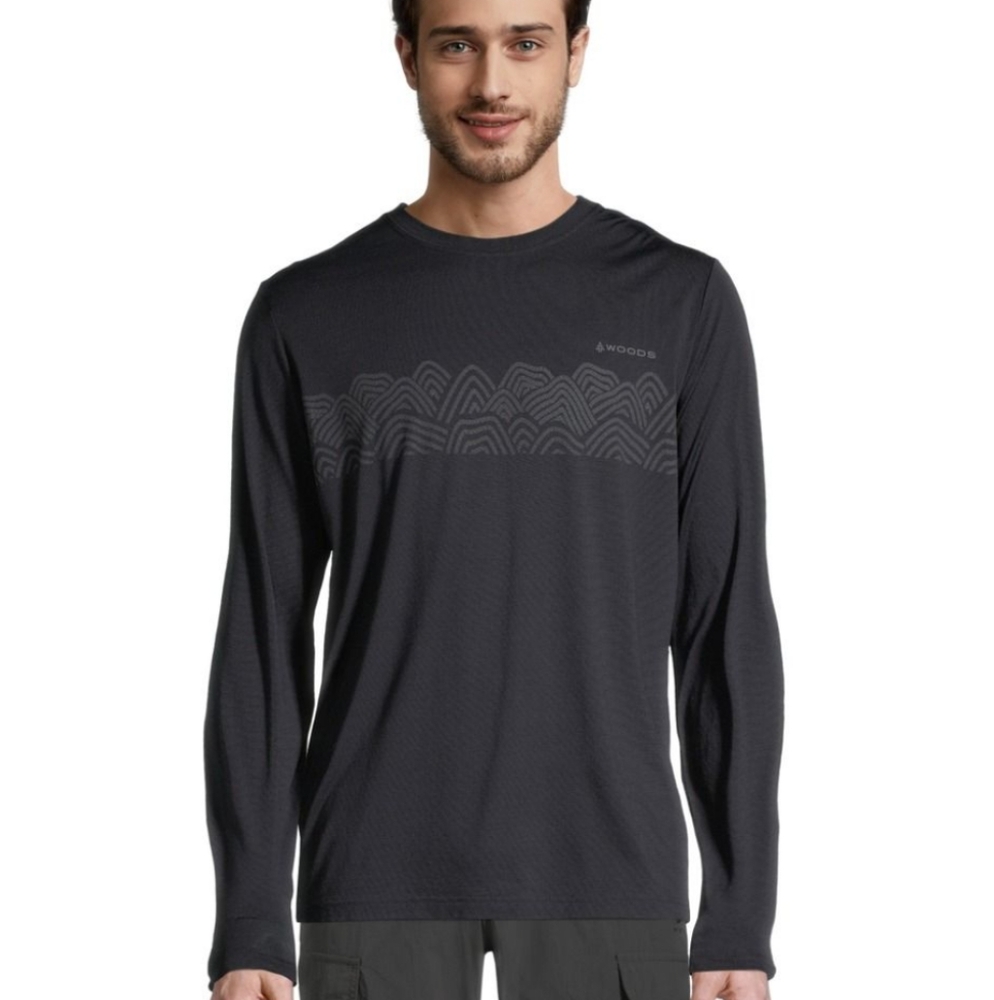 Woods Men's Wool Blend Long Sleeve Shirt